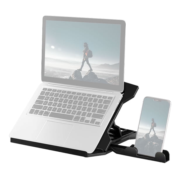 Portable Laptop Riser Stand Foldable Desktop Laptop Holder with 8 Levels Height Adjustment Ergonomic Computer Notebook Stand Bracket for Laptop Tablet 10-15.6 Inches