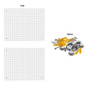 Triton Products 018-15 White Polypropylene Pegboards with Mounting Hardware