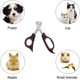 thumbnail image 4 of Tijeras profesionales para uñas Las tijeras para recortar son adecuadas para perros pequeños, gatos, cachorros, conejos, etc. Hoja de acero inoxidable segura y afilada, mango antideslizante para el cu, 4 of 5
