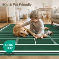thumbnail image 4 of ODIKA 6'x9' Washable Area Rug Easy Care, Non-Shedding, Hash Training Grid Rugby Soccer Doormat Football Coaches Field Playful for Queen Size Bedroom Under Bed Master Suite, 4 of 7