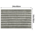 thumbnail image 6 of REGALWOVEN Striped Bathroom Rug, Non-Slip Soft Fluffy Bath Carpet, Water Absorbent Bathmat for Tub, Shower Dark Grey 16" x 24", 6 of 6