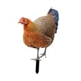 thumbnail image 2 of Espejo de gallo de jardín, decoración vívida, escultura de jardín resistente a la intemperie, figura de animal, postes estables, escultura de pollo re B, 2 of 8