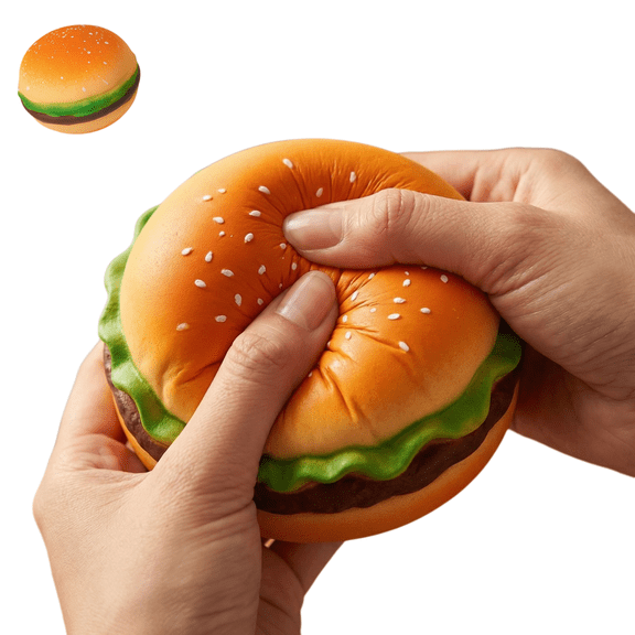 Hamburger Squishies Soft Squeeze Sensory Toys Cute Fast Food Fidget for Stress Relief Easter Basket Stuffers Party Graduation Party Favors