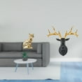 thumbnail image 2 of Majestuosa escultura de animales, adorno artesanal con figura de cabeza de gato y ciervo, pieza de resina coleccionable estilo bohemio, decoración par, 2 of 8