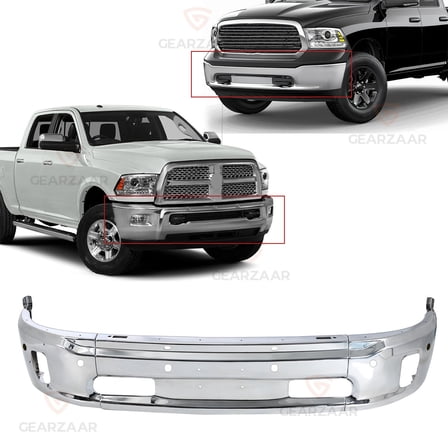 NEW Chrome Steel Front Bumper Face Bar Shell for 2013-2024 RAM 1500 Pickup