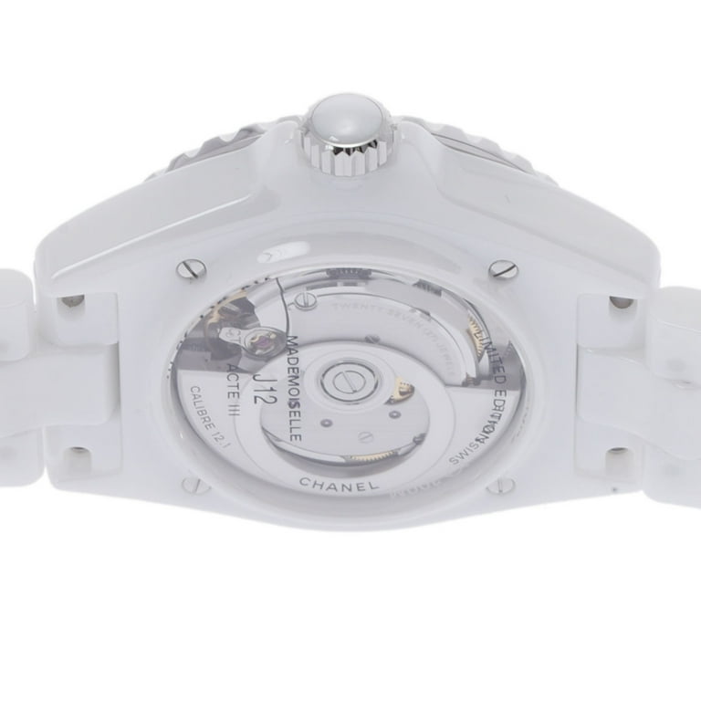 Authenticated Used CHANEL Chanel Mademoiselle J12 Rapauza H7481 Men's White  Ceramic SS Watch Automatic Winding Dial 