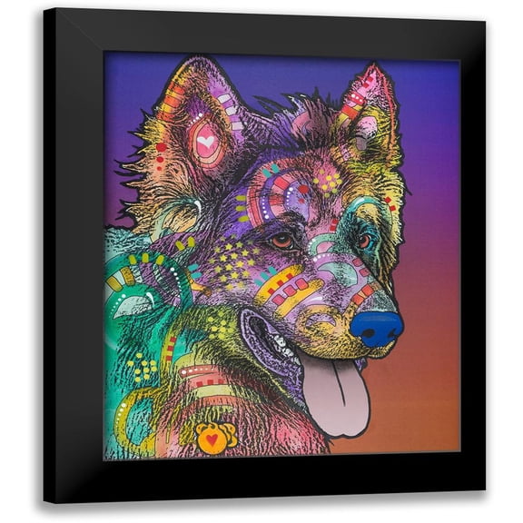 Dean Russo Collection 12x14 Black Modern Framed Museum Art Print Titled - Keefer