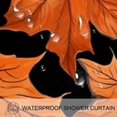 Autumn Maple Leaves Pumpkin Shower Curtain for Bathroom, 72x72 Inch