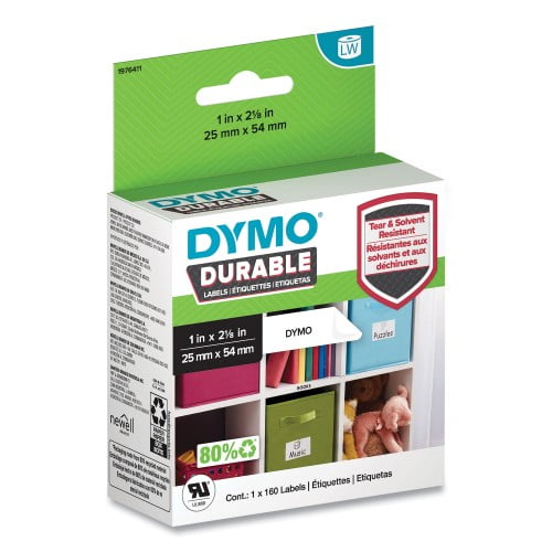 New DYMO LW Durable Multi-Purpose Labels, 1' x 2.12', 160/Roll,Each