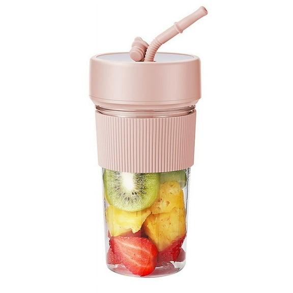 Portable Blender Cup and Travel Lid,with USB Charging, Makes Smoothies and Shakes Creamy, Fruit Juicer for Kitchen,Pink,1 x Juice juicer 1 x USB cable,Pink