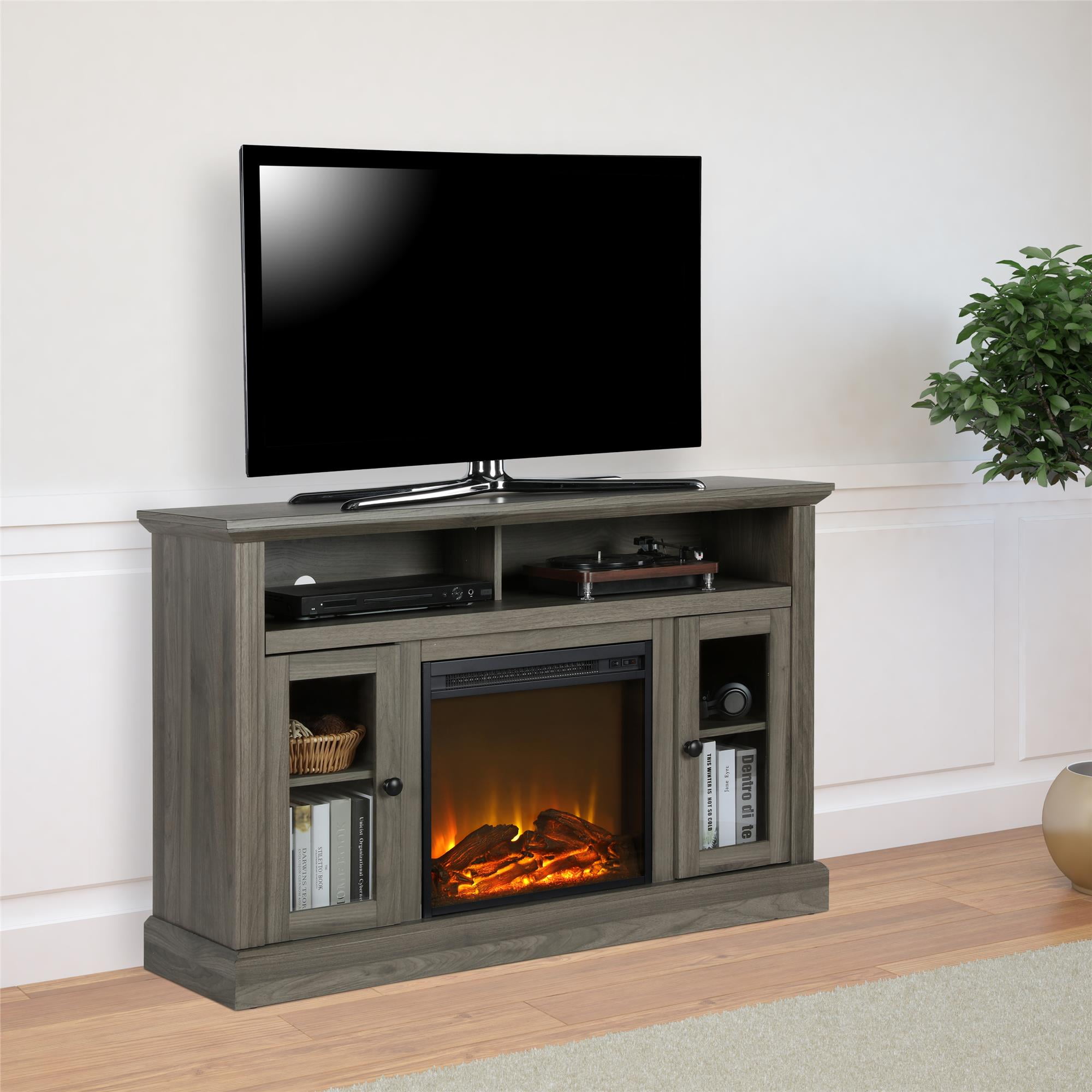 Ameriwood Home Leesburg Electric Fireplace TV Console for TVs up to a