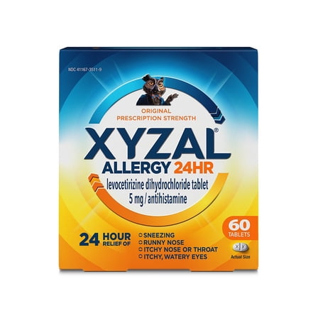 Xyzal Allergy Relief 5mg Tablet 60 Count Carton
