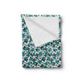 thumbnail image 2 of Butterflies Soft Flannel Fleece Blanket, Wildlife Pattern with Hand Drawn Dragonfly and Butterflies Flat Style, Cozy Plush for Indoor and Outdoor Use, 50" x 70", Sky Blue Black White, by Ambesonne, 2 of 5