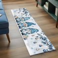thumbnail image 3 of Runner Rug 2'x6', Blue Gnomes Christmas Washable Non-Slip Hallway Runner Rugs, Xmas Balls Tree Snowflake Wooden Bedside Rugs Floor Mats Carpet Runners for Kitchen Bathroom Laundry Room, 3 of 8