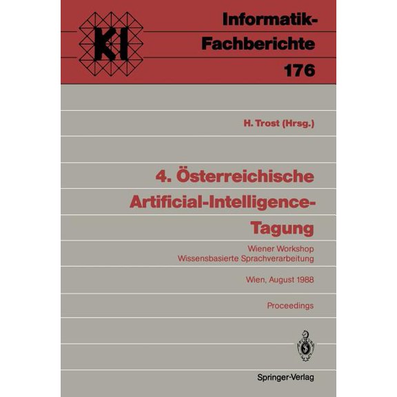 4. Ãsterreichische Artificial-Intelligence-Tagung: Wiener Workshop Wissensbasierte Sprachverarbeitung Wien, 29.-31. Augu, (Paperback)