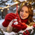 thumbnail image 4 of 26 Initial Letter Christmas Snowman Ornaments, Red Personalized Initial Christmas Ornaments, Letter A, 4 of 5