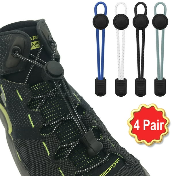 black no tie shoe laces