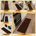 thumbnail image 3 of Ottomanson Solid Bathroom Runner Rug 20" x 53" - Non Slip Low Pile Carpet, Brown, 3 of 13