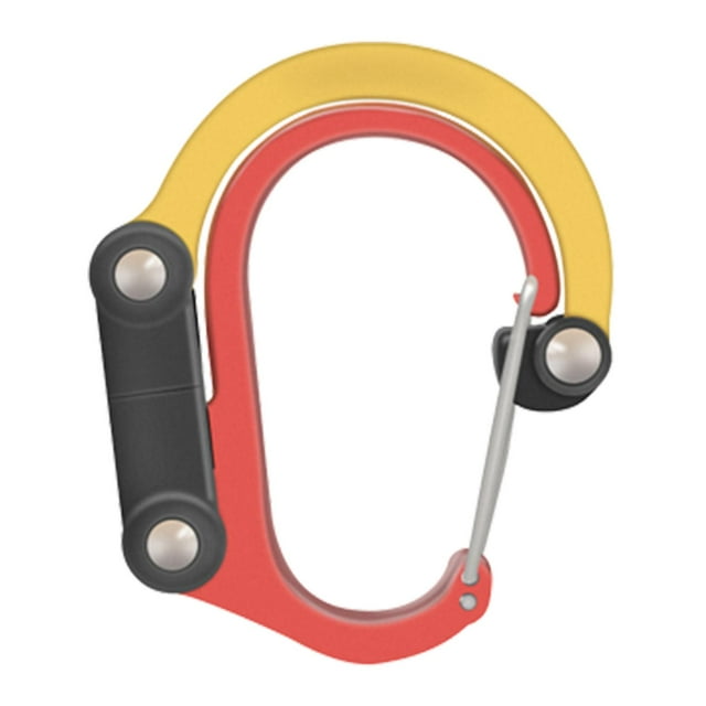 Clip de Mosquetón y Bolsa de Gancho Cochecito Colgador de Mochila Llavero Gancho Giratorio para Senderismo Viajes Actividades Al Aire Libre rojo y amarillo Sunnimix Mosquetón Clip Gancho