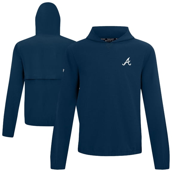 Men's Levelwear Navy Atlanta Braves Action Insignia 2.0 Pullover Hoodie