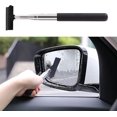 thumbnail image 1 of HUGFEGWE Side Mirror Squeegee, Car Mirror Wiper, 38.6in Handle Retractable Car Rearview Mirror Wiper, Mini Squeegee for Rainy Foggy Weather, Universal Automotive Accessories for CA919-136653, 1 of 7