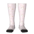 thumbnail image 1 of Honeii Rainboe And Rabbit Print Long Socks,Novelty Design Socks Gift for Men and Women,Crew Socks,Calf Socks, 1 of 6
