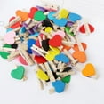 thumbnail image 4 of YIEMEEN 50PCS MultiFunctional Colorful Cute Small Clips Simple Mini Photo Clip Wooden Clips Small Love Heart Pegs Clothespin, 4 of 18