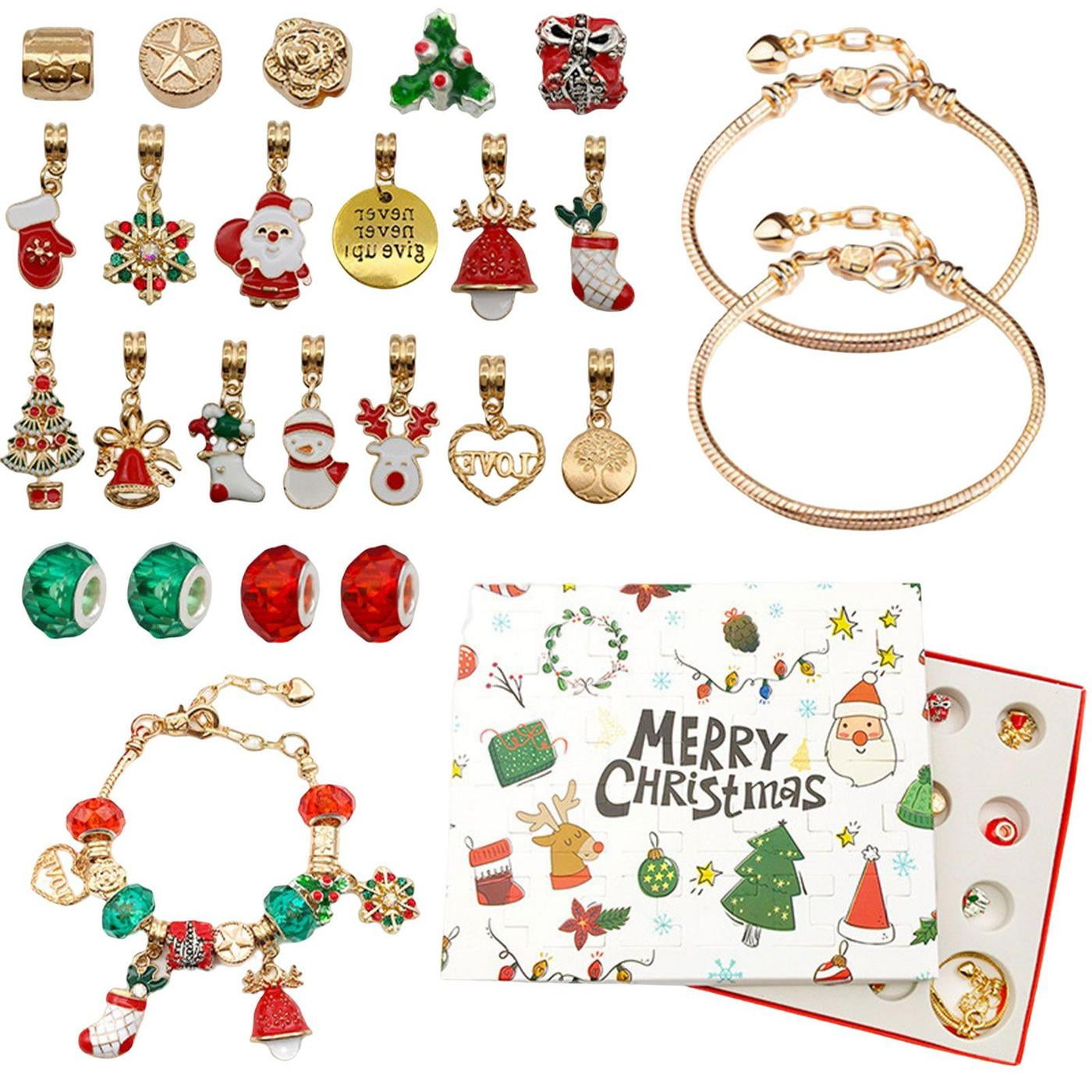 Christmas Bracelets Countdown Calendar 2022|Advent Calendar Count Down to Christmas  Jewelry Kit|24 Day Countdown Christmas Gift with 2 Bracelets and 22 Charm  Accessories - Walmart.com