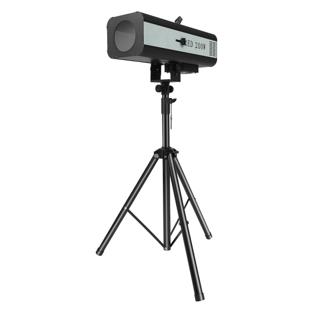 Foco LED Follow Stage Josbuynls de 200 W con soporte negro