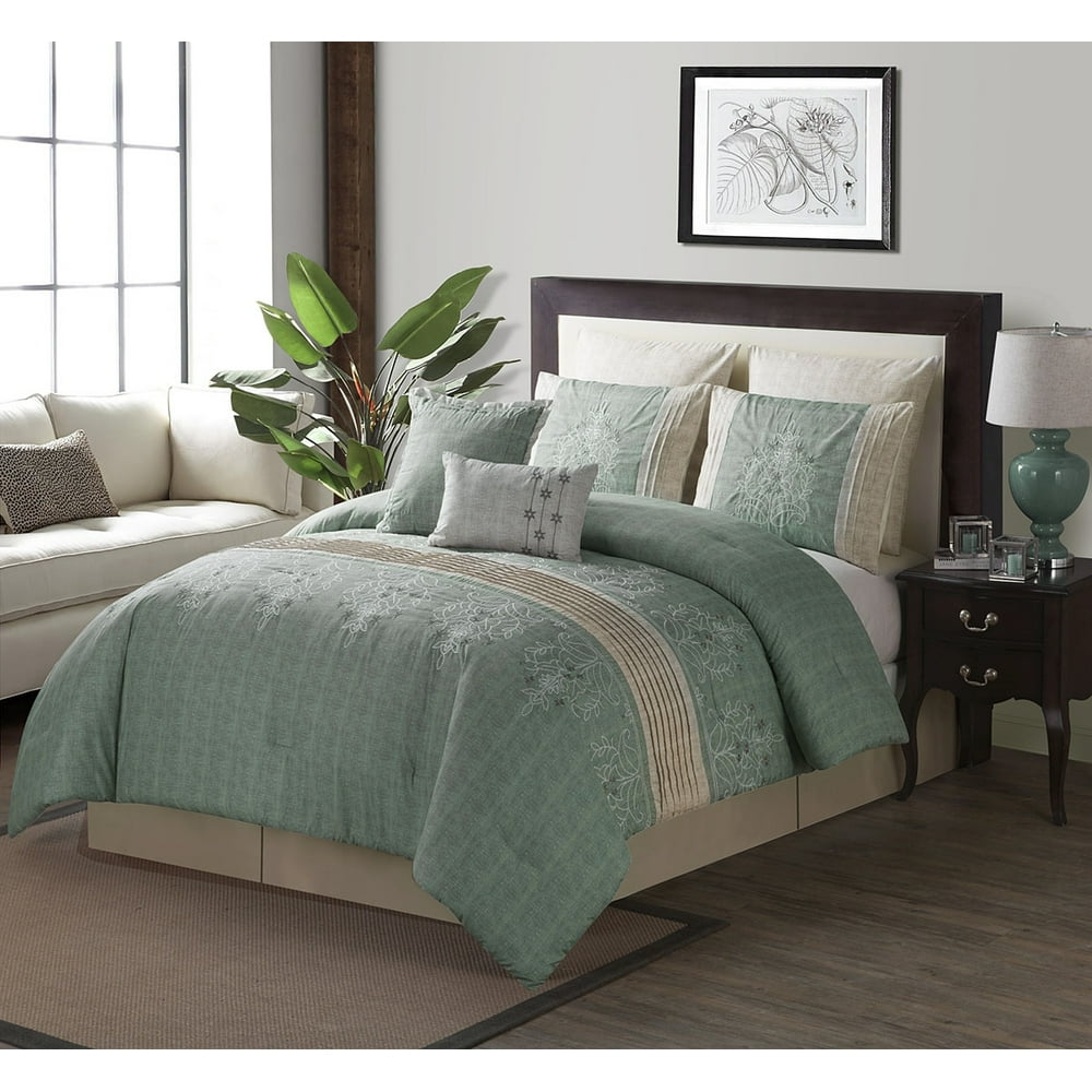 8Piece Isabelle Comforter Set Sage, King
