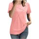 thumbnail image 1 of mfyjkho Tops Casuales Para Mujer, Top/Camiseta Informal De Moda Para Mujer, De Color Liso, Con Cuello Redondo Y Manga Corta Tops De Gimnasio Para Mujer L, 1 of 6