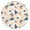 No.023, variant on 44in Round Tablecloth with Elastic Edge, Waterproof Fitted Table Cover for 36-44" Tables, Floral Theme Polyester Reusable Table Cloths Wipe Clean for Picnic, Dining, Outdoor Use and Party Decor