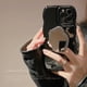 thumbnail image 5 of Luxury Solid Color Wavy With Metal Holder Phone Case For iPhone 15 14 13 12 11 Pro Max 14 Plus Soft Silicone Shockproof Cover, 5 of 5