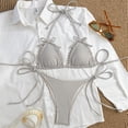 thumbnail image 4 of Women's Sexy Plaid Bikini Two-piece Swimsuit Gray S, 4 of 9