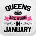 thumbnail image 4 of Inktastic Queens Are Born in January Boys or Girls Baby Bib, 4 of 4