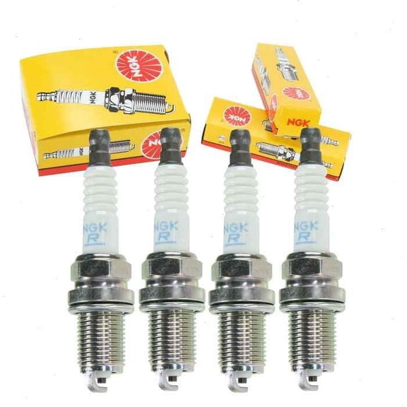 4 pc NGK Standard Spark Plugs compatible with Toyota Corolla 1.8L 2.4L L4 2005-2012