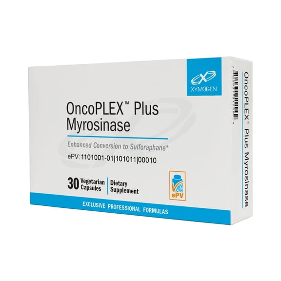 XYMOGEN OncoPLEX Plus Myrosinase - 30 mg Glucoraphanin with 170 mg Myrosinase Enzyme - Cellular & Antioxidant Support - Vegetarian, Gluten-Free & Dairy-Free - 30 Capsules
