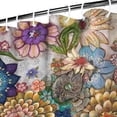 thumbnail image 3 of Waterproof Boho Style Shower Curtain 72x72 Inch Bohemian Colorful Floral Shower Curtains for Bathroom Hotel Home Decor with 12 Hooks, 3 of 5