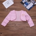 thumbnail image 4 of DPOIS Kids Girls Long Sleeves Beaded Bolero Jacket Shrug Cardigan Pink 7-8, 4 of 7