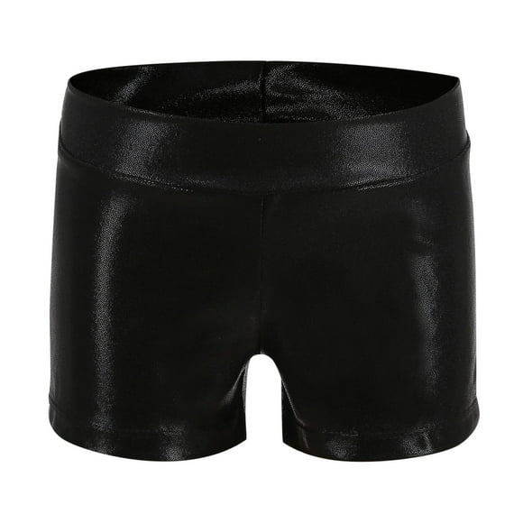 Odeerbi 2-7 Años Niños Niñas Metálico Brillante Brillante Baile Pantalones Cortos Deportivos Casual Color Sólido Estampado Caliente Baile Práctica Ropa