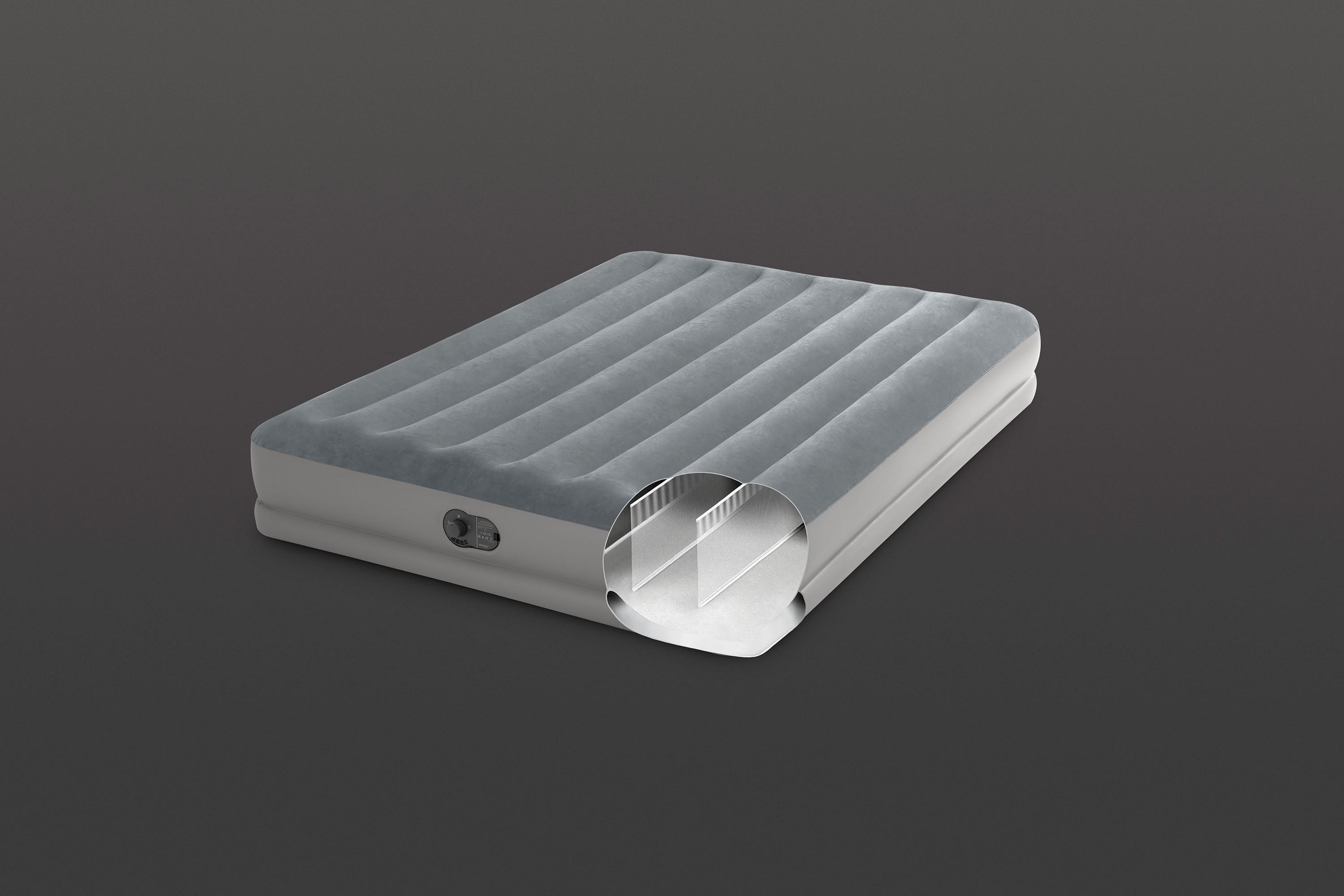 Intex Queen 12" Dura-Beam Prestige Air Mattress with USB Powered Pump