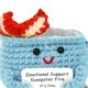 thumbnail image 3 of Fuego Bote Basura Ganchillo Apoyo Emocional Contenedor, 3 of 9