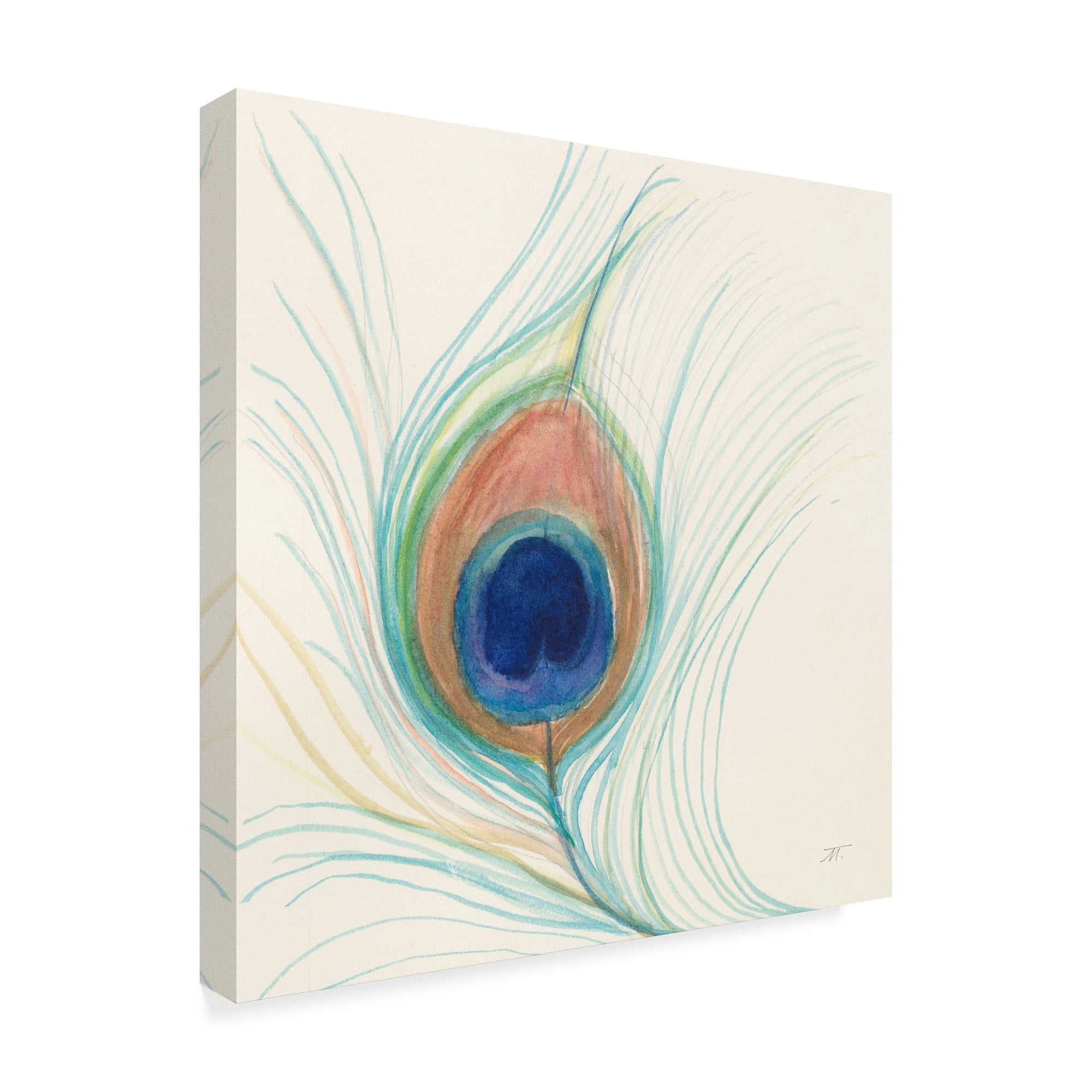 Trademark Fine Art 'Peacock Feather II' Canvas Art by Miranda Thomas