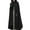 Black, variant on Women Full Sleeve Hoodies Cloak Cape Party Long Coat