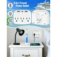 thumbnail image 5 of NiHome 19 PCS Cruise Essentials Kit – Power Strip, Waterproof Phone Bags, Luggage Tag Holders, Hooks, Cruise Card Lanyards, Towel Bands, Anti-Seasickness Bands and Shower Organizer Bag (Blue + Pink), 5 of 8