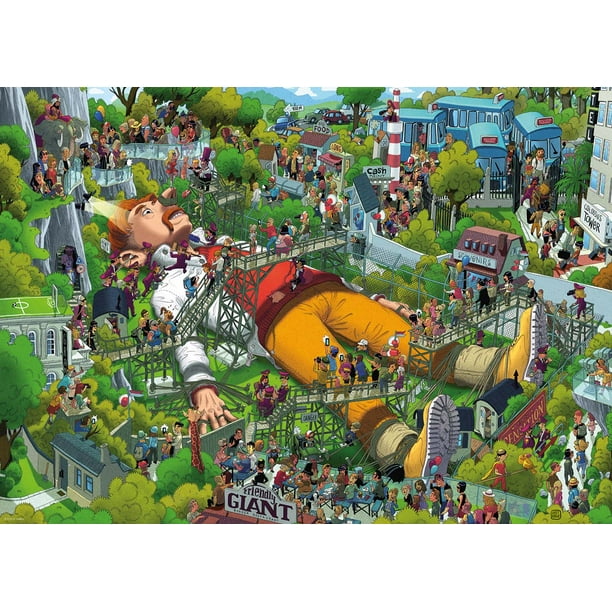 Heye Gulliver 1000 Piece Graphics Cartoons Triangular Box Jigsaw Puzzle Walmart Com Walmart Com