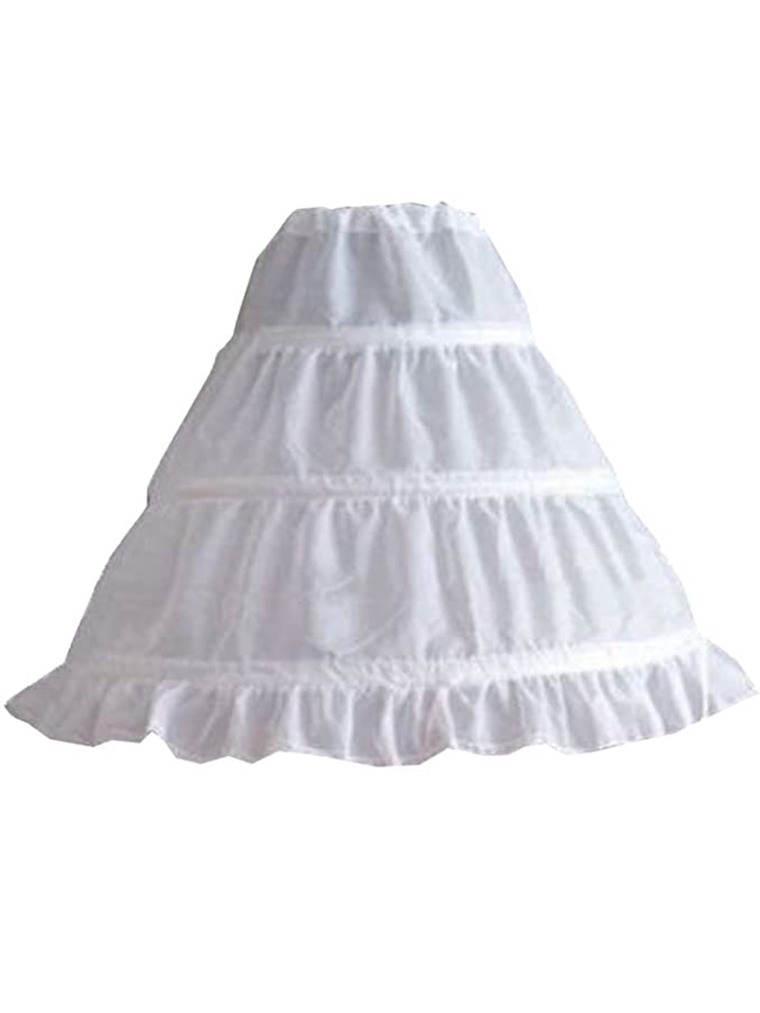 21"-26"Flower Girls Dresses Petticoat Crinoline Wedding Underskirt Slips 3Hoop 