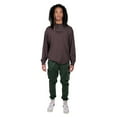 thumbnail image 2 of Brooklyn Cloth Men's Carpenter Fleece Sweatpants, Zip Cargo Pockets, Elastic Waist, Hunter Green, XL, 2 of 4
