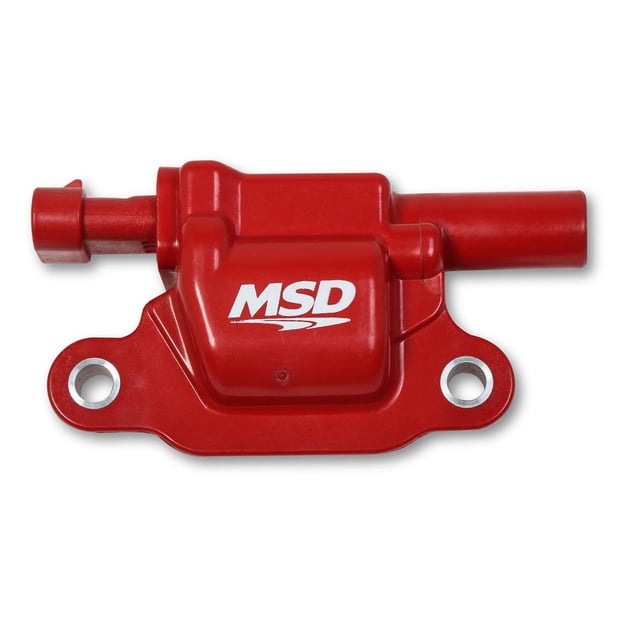 MSD Ignition Ignition Coil 82668 Blaster Gen V; Single Tower Coil Pack; Square; Red; Set of 8