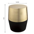 thumbnail image 5 of TOV Furniture Jadran 18" Black and Gold Iron Stool, 5 of 5